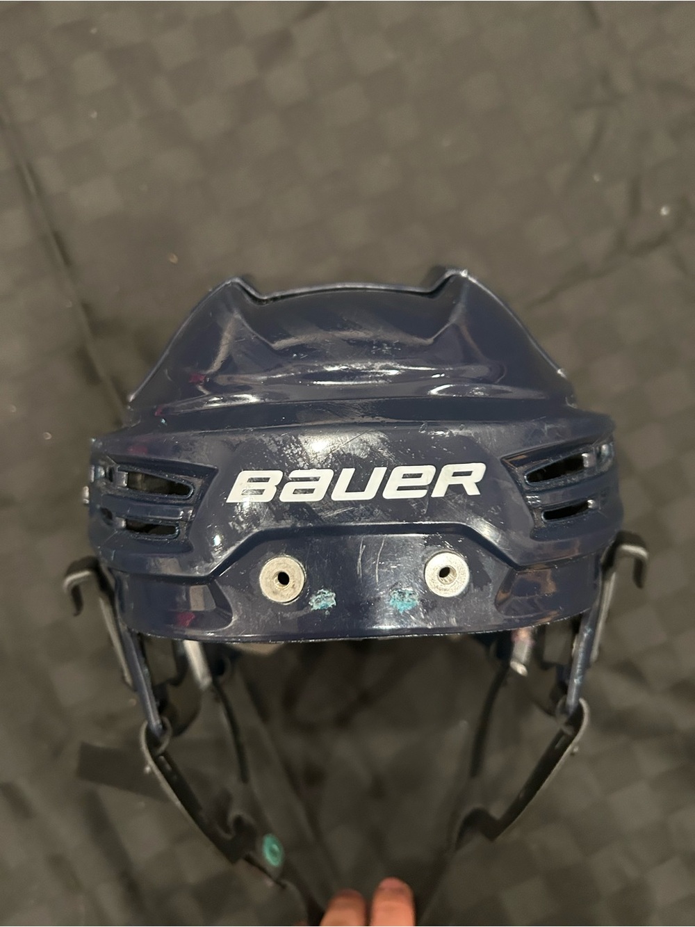 Bauer hockey blue helmet